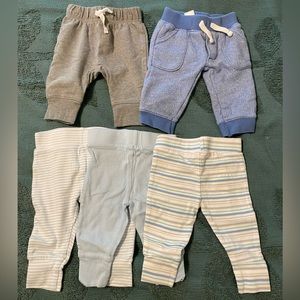 Assorted 0-3 month baby pants